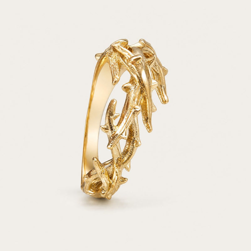 Crown of Thorns Ring, Gold tone