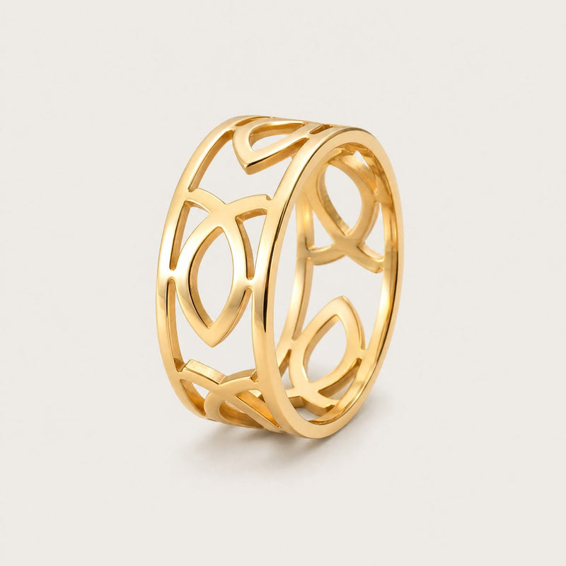 Ichthys Ring, Gold tone