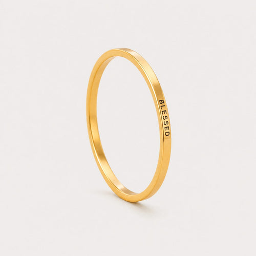 Blessed Band Ring, Gold tone