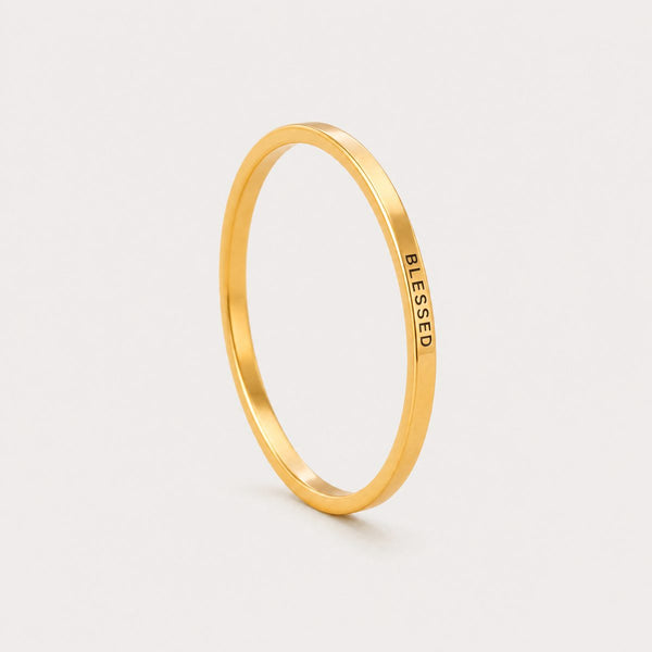 Blessed Band Ring, Gold tone