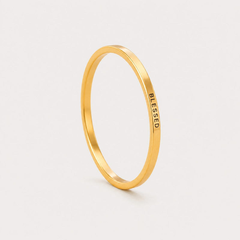 Blessed Band Ring, Gold tone