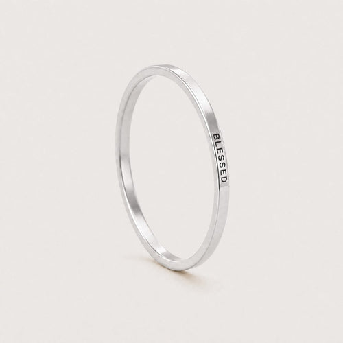 Blessed Band Ring, Silver tone