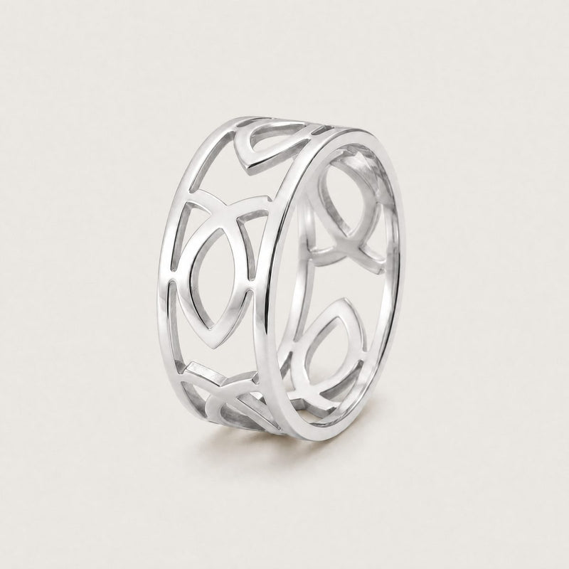 Ichthys Ring, Silver tone